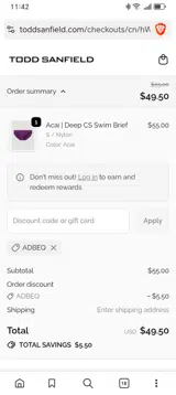 ADBEQ coupon verification screenshot