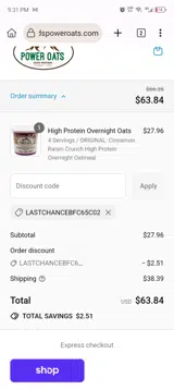 LASTCHANCEBFC65C02 coupon verification screenshot