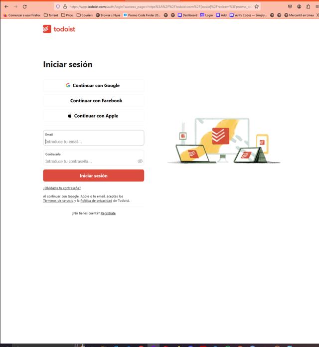Todoist checkout page showing Todoist promo code box | Screenshot taken by SimplyCodes community member on Dec 15, 2023