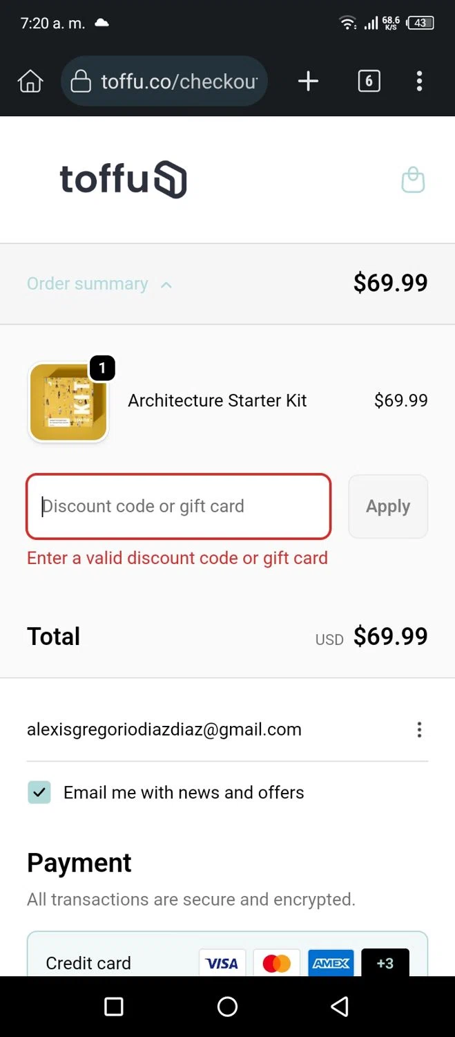 Toffu Co promo code screenshot showing code BACKTOWORK applied at Toffu Co checkout page. Uploaded by SimplyCodes community member AnthonyGuapeton94 on Oct 20, 2025