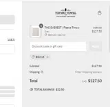 Tofino Towel Co. coupon verification screenshot