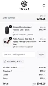 BLC10UNLOCK coupon verification screenshot