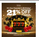 happybirthdaynaj coupon verification screenshot