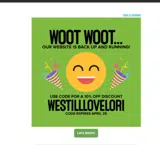 WESTILLOVELORI coupon verification screenshot