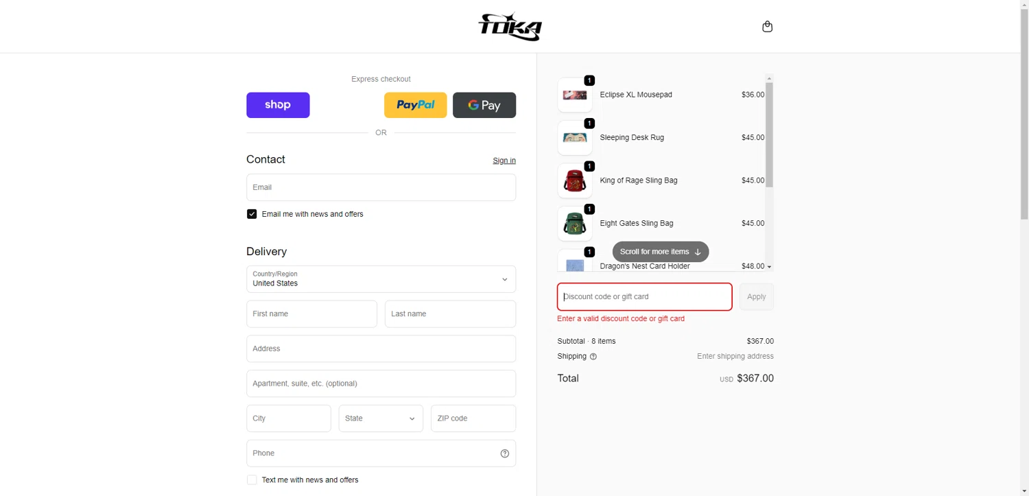 Toka discount code screenshot showing code BF30 applied at Toka checkout page. Uploaded by SimplyCodes community member CashSentinel5495 on Dec 6, 2025