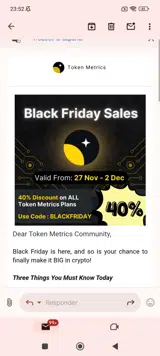 Token Metrics coupon verification screenshot