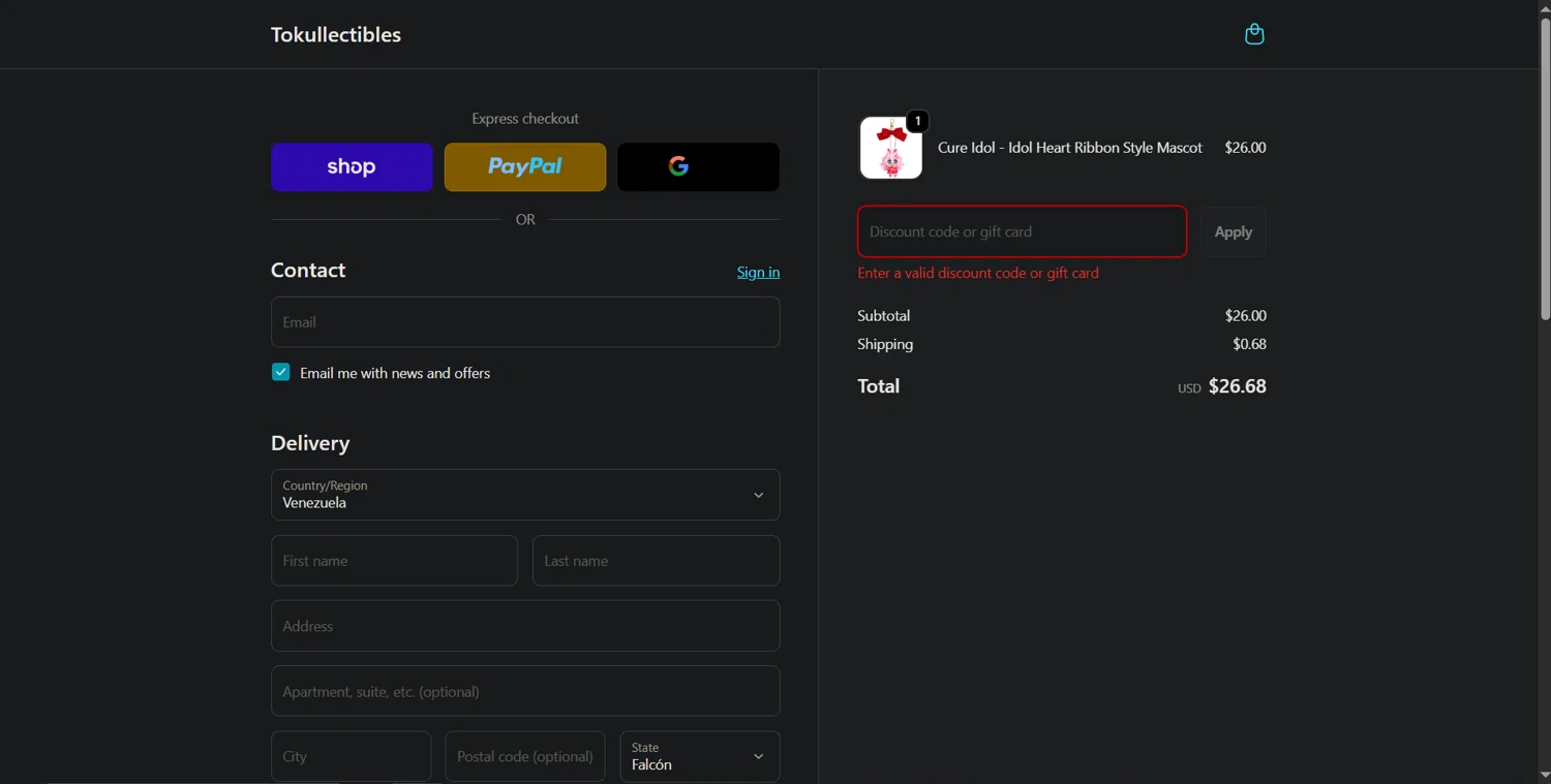 Tokullectibles discount code screenshot showing code RAZ2025 applied at Tokullectibles checkout page. Uploaded by SimplyCodes community member Ray_YNN on Nov 29, 2025