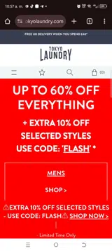Flash coupon verification screenshot