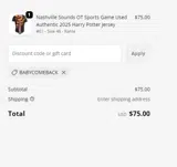 BABYCOMEBACK coupon verification screenshot