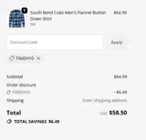 FINISH10 coupon verification screenshot
