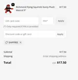 SHIPFREE coupon verification screenshot