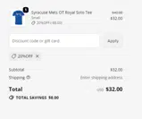 20%OFF coupon verification screenshot