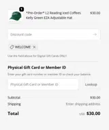 WELCOME coupon verification screenshot