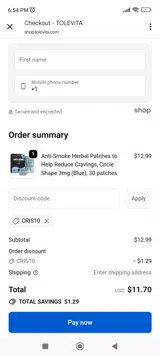 Cris10 coupon verification screenshot