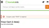 TENT coupon verification screenshot