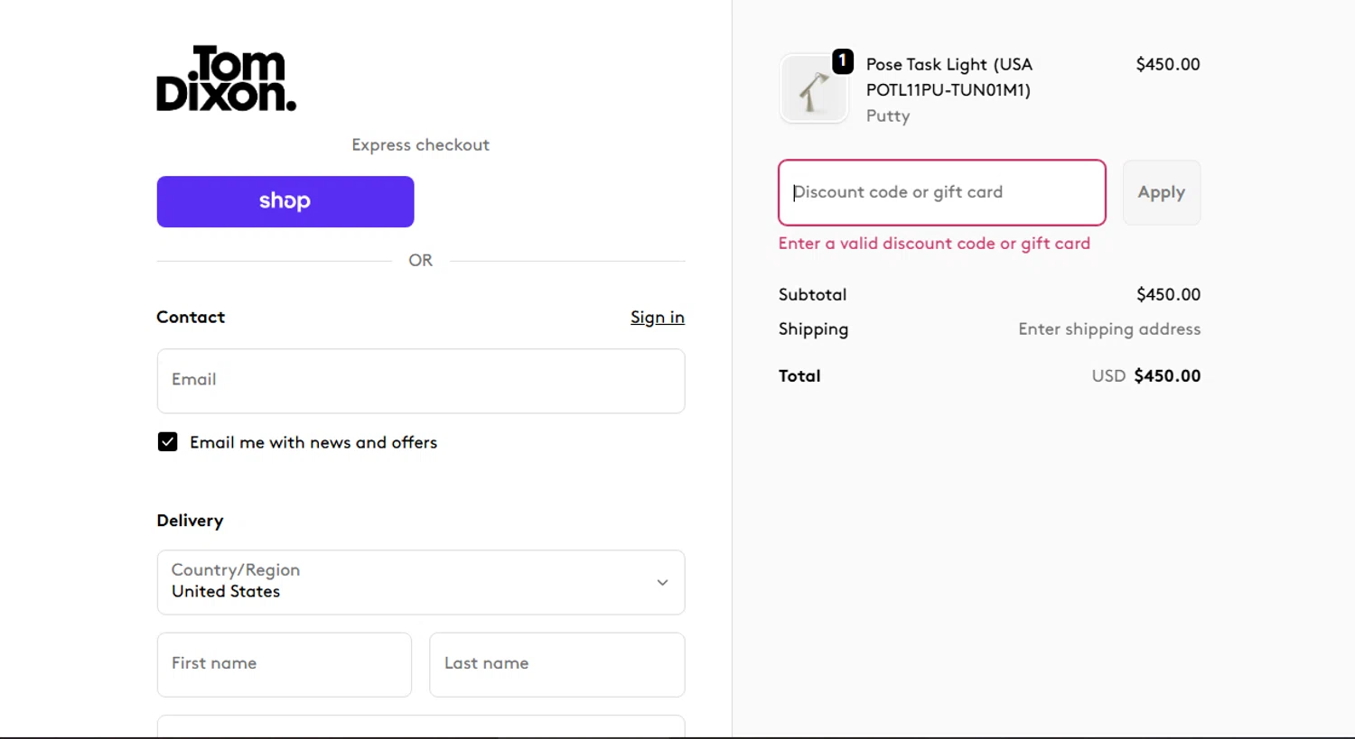 Tom Dixon promo code screenshot showing code EXTRA10 applied at Tom Dixon checkout page. Uploaded by SimplyCodes community member Eliaslpz on Dec 6, 2025