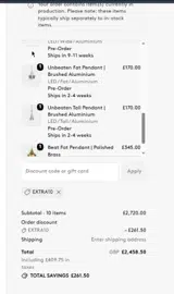 Tom Dixon coupon verification screenshot