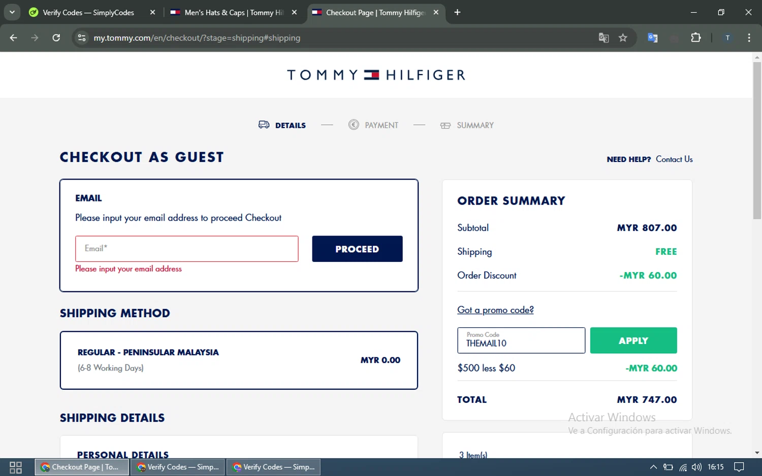 Coupon discount tommy hilfiger best sale