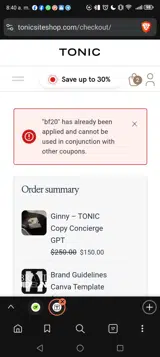 COPYUNCORKED coupon verification screenshot