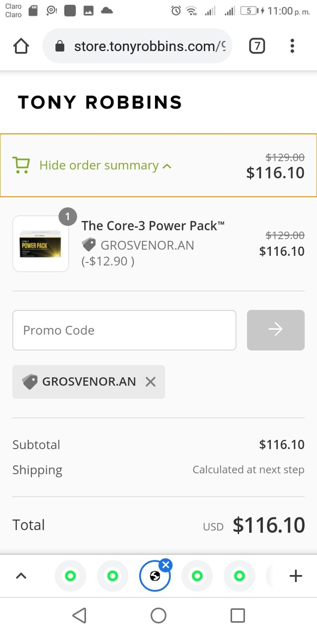 Tony Robbins checkout page showing Tony Robbins discount code box | Screenshot taken by SimplyCodes community member on Apr 21, 2021