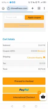 TJ921 coupon verification screenshot