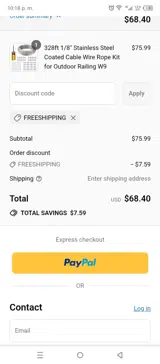 FREESHIPPING coupon verification screenshot