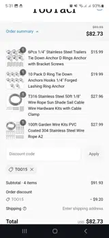 Too15 coupon verification screenshot