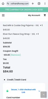 Bug10 coupon verification screenshot