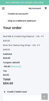 AKIRA10 coupon verification screenshot