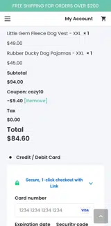Cozy10 coupon verification screenshot