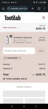 GENAMARIE coupon verification screenshot