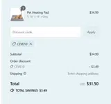 Toozey coupon verification screenshot