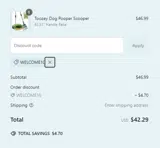Toozey coupon verification screenshot