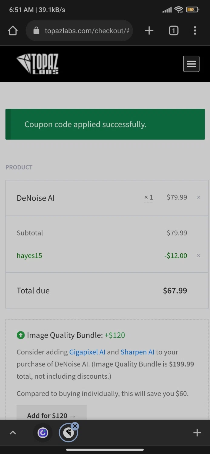 how to use Topaz Labs coupons