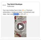 Top Notch Boutique coupon verification screenshot