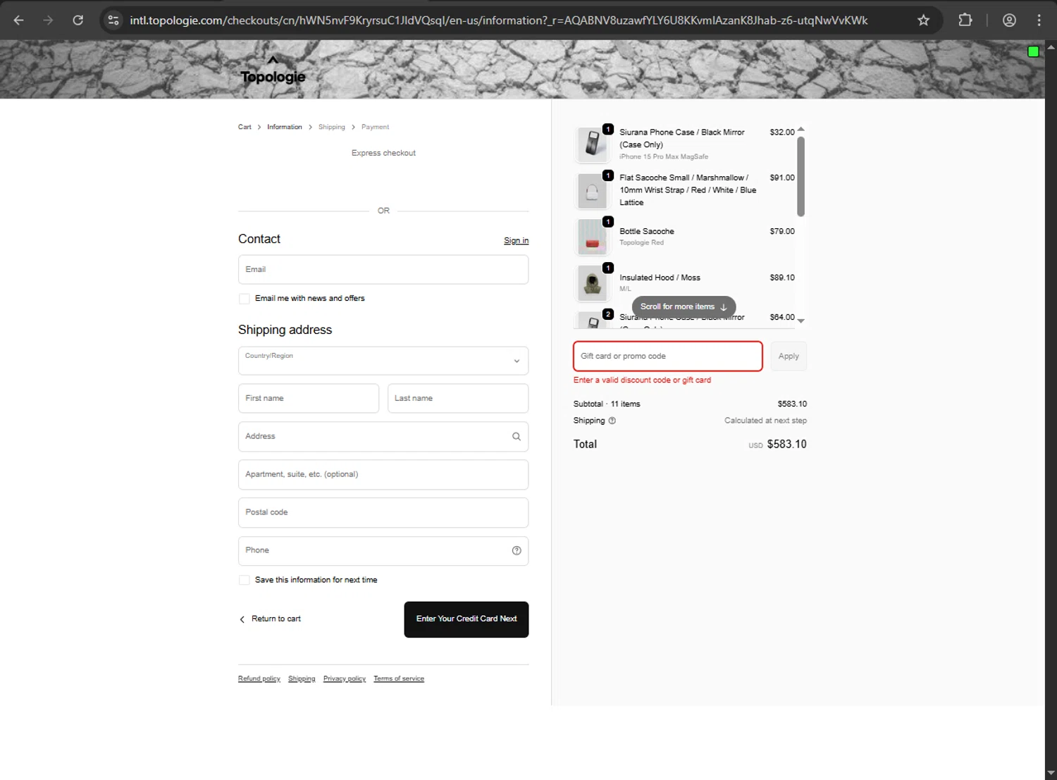 Topologie discount code screenshot showing code welcome-10 applied at Topologie checkout page. Uploaded by SimplyCodes community member ValiantFox2134 on Nov 28, 2025