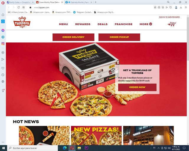 Toppers checkout page showing Toppers coupon code box | Screenshot taken by SimplyCodes community member on Nov 6, 2022