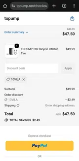 10VILA coupon verification screenshot