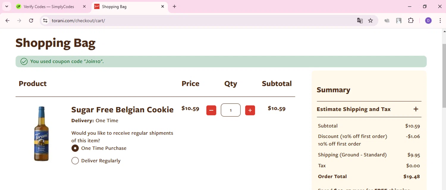 Torani Discount Codes - 10% Off | January 2025