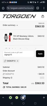 signup10 coupon verification screenshot