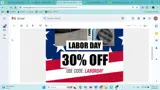 LABORDAY coupon verification screenshot