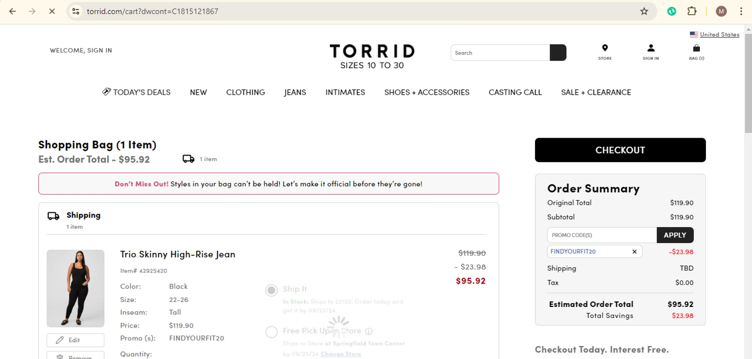 Torrid Promo Codes 10% Off September 2024