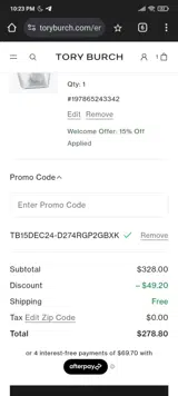 TB15DEC24-D274RGP2GBXK coupon verification screenshot