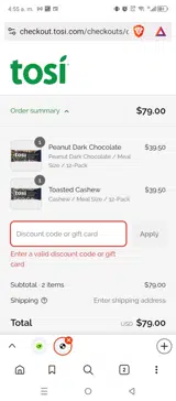 health20 coupon verification screenshot