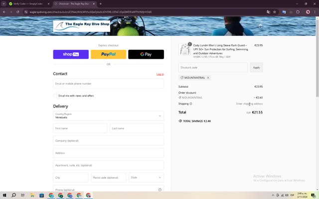 Total By Verizon checkout page showing Total By Verizon promo code box | Screenshot taken by SimplyCodes community member on Nov 2, 2024