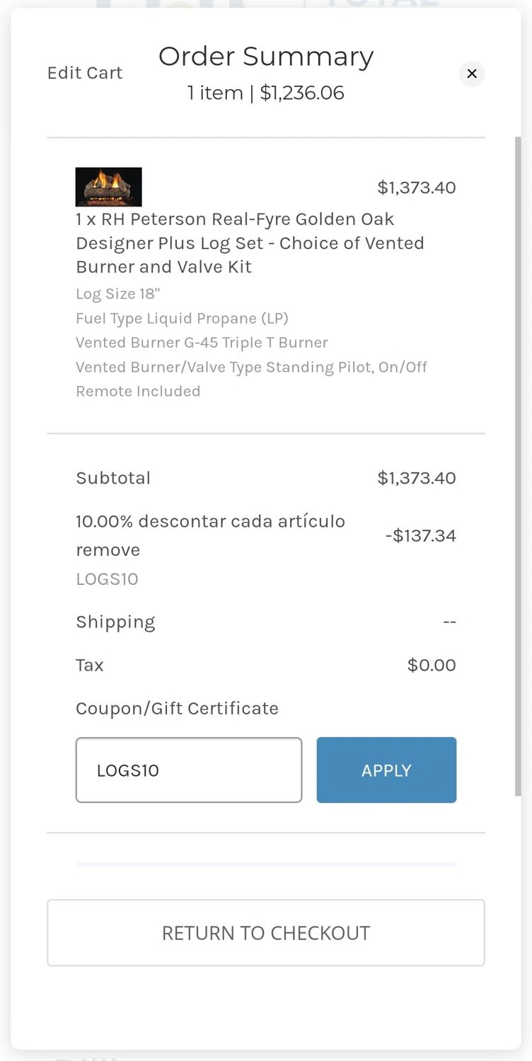 Total Home Supply checkout page showing Total Home Supply coupon code box | Screenshot taken by SimplyCodes community member on Mar 12, 2025