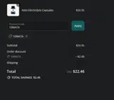 Total Hydration coupon verification screenshot