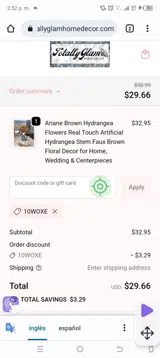 10WOXE coupon verification screenshot