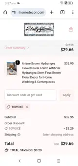 10WOXE coupon verification screenshot