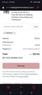 NEWDAY coupon verification screenshot